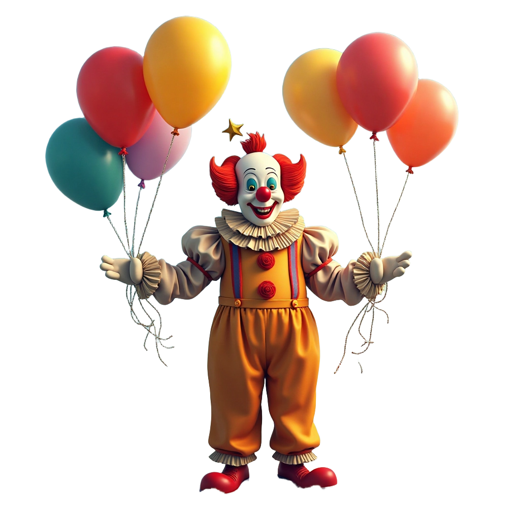 Happy Clown with Balloons